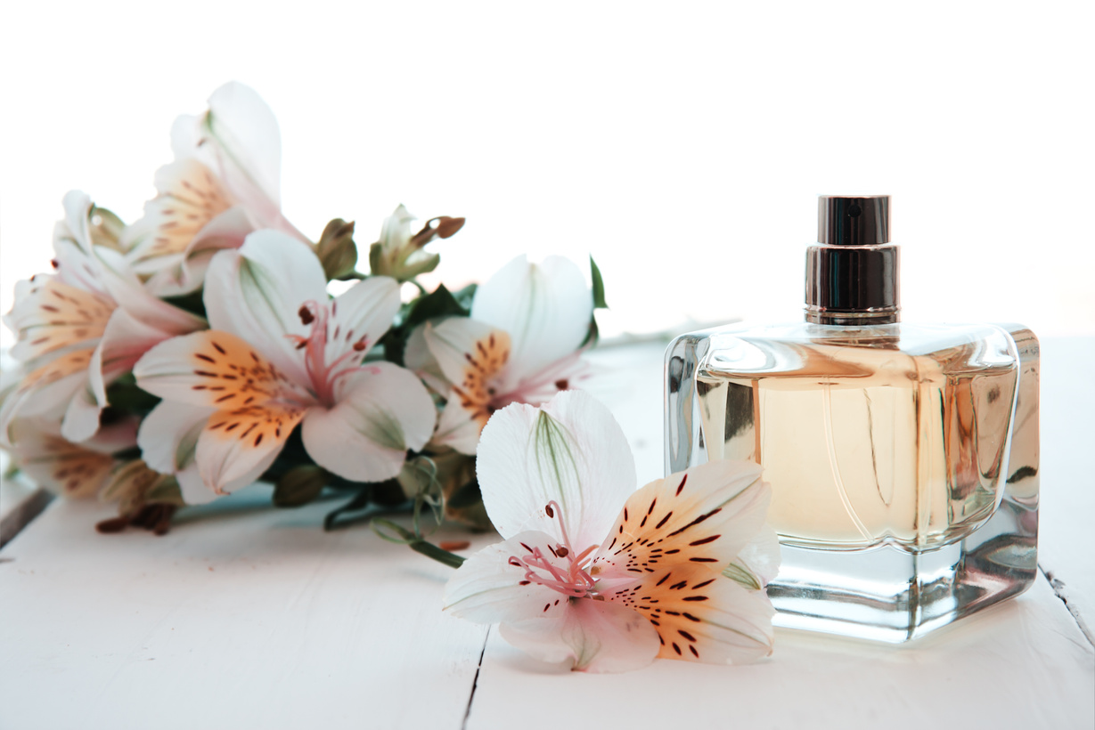 perfume with flowers